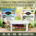 Load image into Gallery viewer, Complete Heirloom Survival Garden Seed Kit – 100 Non-GMO Packets