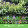 Load image into Gallery viewer, 18 Culinary Herb Seed Collection – Heirloom Herbs for Cooking, Teas, Remedies & Year-Round Kitchen Gardens