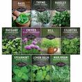 Load image into Gallery viewer, Indoor Herb Garden Seeds Variety Pack – 10 Heirloom Culinary Herbs for Windowsill or Container Growing