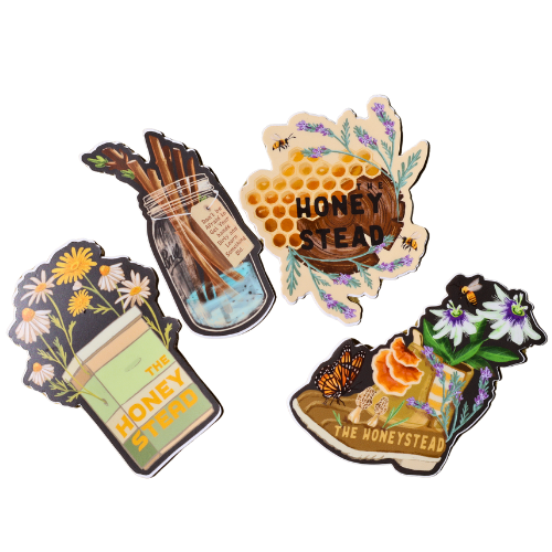 Pack of 4 Honeystead Stickers