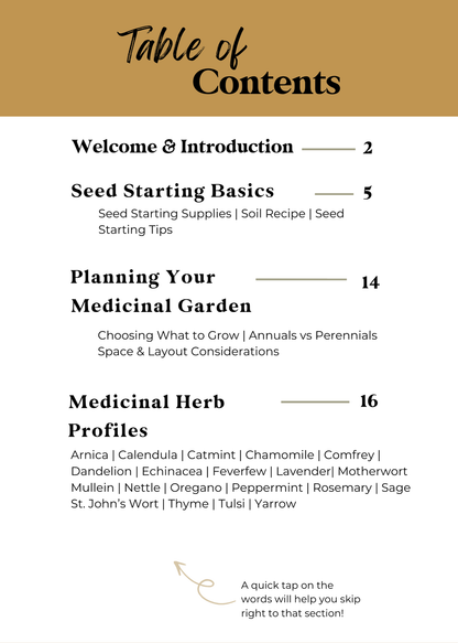 A Beginner Guide to Growing a Medicinal Garden (E-Book)