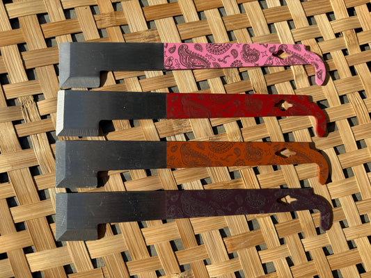 Paisley Engraved J Hook Hive Tool