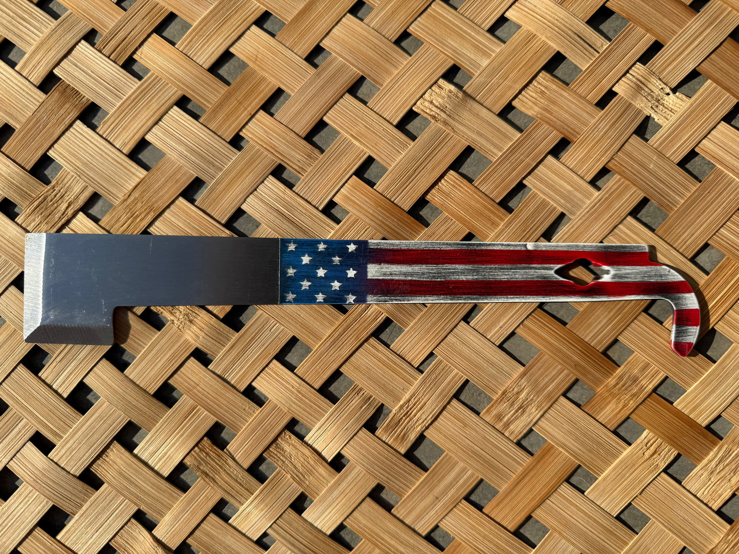 American Flag Style J Hook Hive Tool