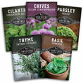 Load image into Gallery viewer, Culinary Herb Seed Collection – 5 Essential Kitchen Herbs for Indoor or Outdoor Growing
