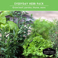 Load image into Gallery viewer, Culinary Herb Seed Collection – 5 Essential Kitchen Herbs for Indoor or Outdoor Growing
