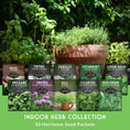 Load image into Gallery viewer, Indoor Herb Garden Seeds Variety Pack – 10 Heirloom Culinary Herbs for Windowsill or Container Growing

