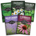 Load image into Gallery viewer, Herbal Tea Garden Seeds Kit – 5 Heirloom Medicinal Herbs for Soothing Teas, Remedies & Pollinator-Friendly Gardens
