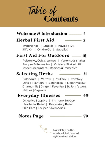 Herbal First Aid (E-Book)
